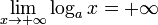 \lim_{x \to +\infty} \log_a x = +\infty